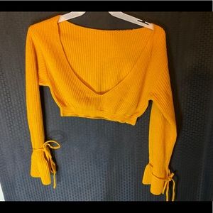 Yellow half sweater